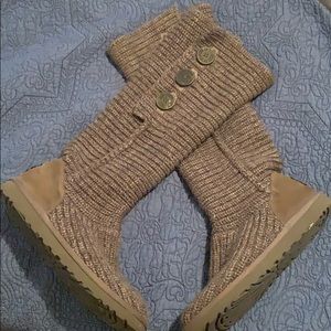 Ugg Grey Cardy Boots 9 EUC